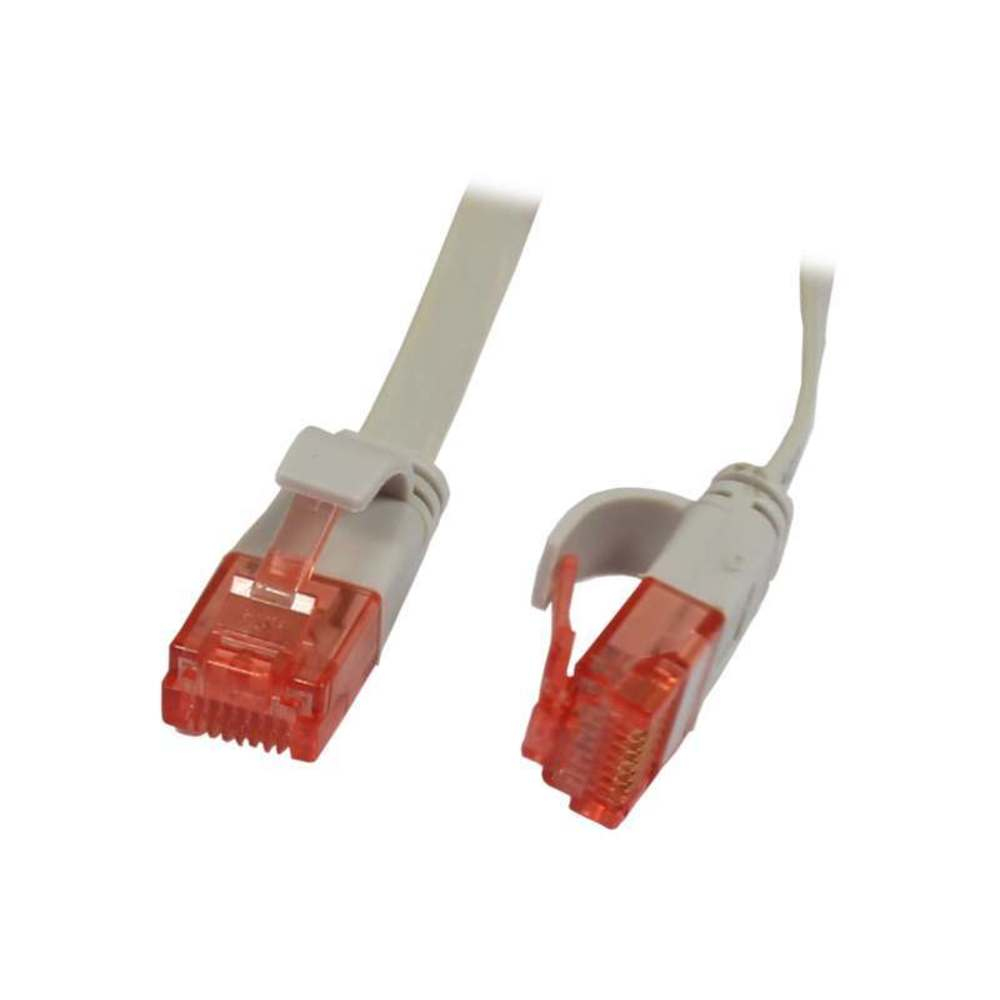 EU Product - Patchkabel RJ45 Cat6 250Mhz grau UTP U/UTP PVC Flach - Cable - Network thumbnail