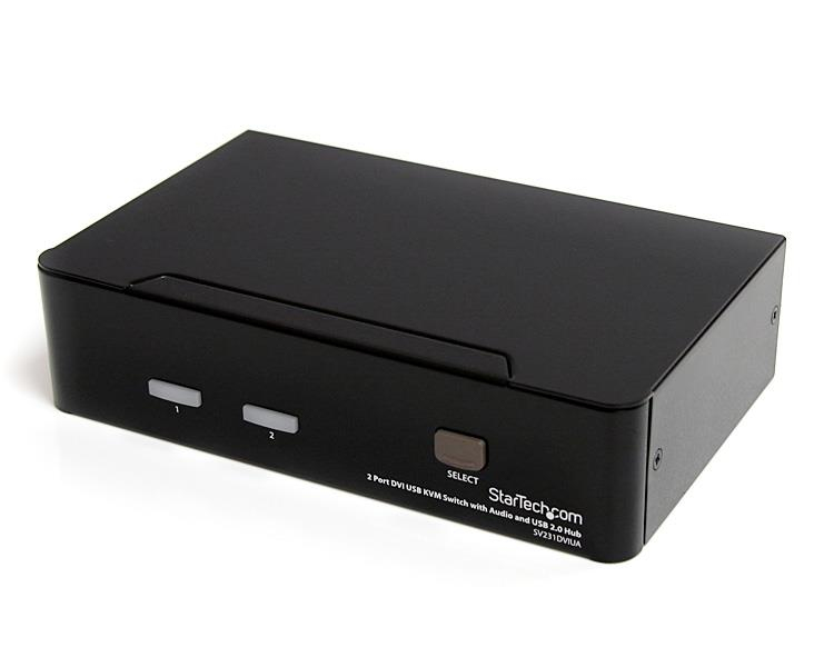 Image of StarTech.com 2 Port DVI USB KVM Switch with Audio and USB 2.0 Hub