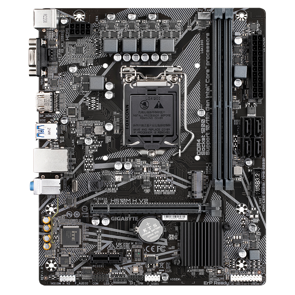 Image of Gigabyte H510M H V2 motherboard Intel H510 Express LGA 1200...