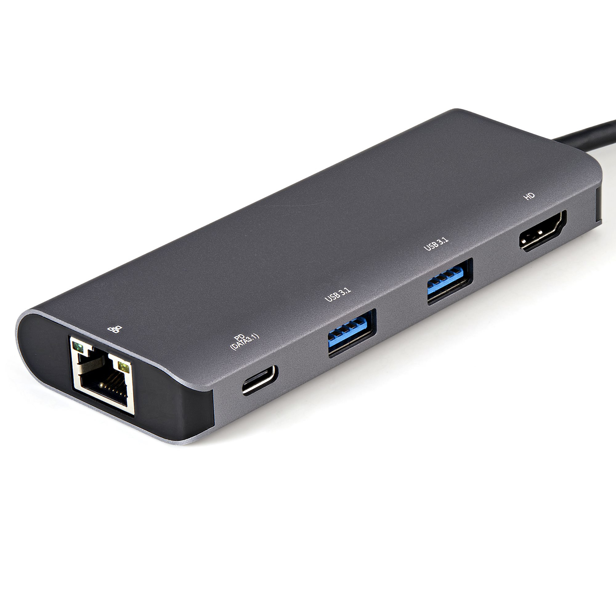 StarTech.com USB C Multiport Adapter - 10Gbps USB Type-C Mini Dock with 4K 30Hz HDMI - 100W Power Delivery Passthrough - 3-Port USB Hub, GbE - USB 3.1/3.2 Gen 2 Laptop Dock - 10" Cable
