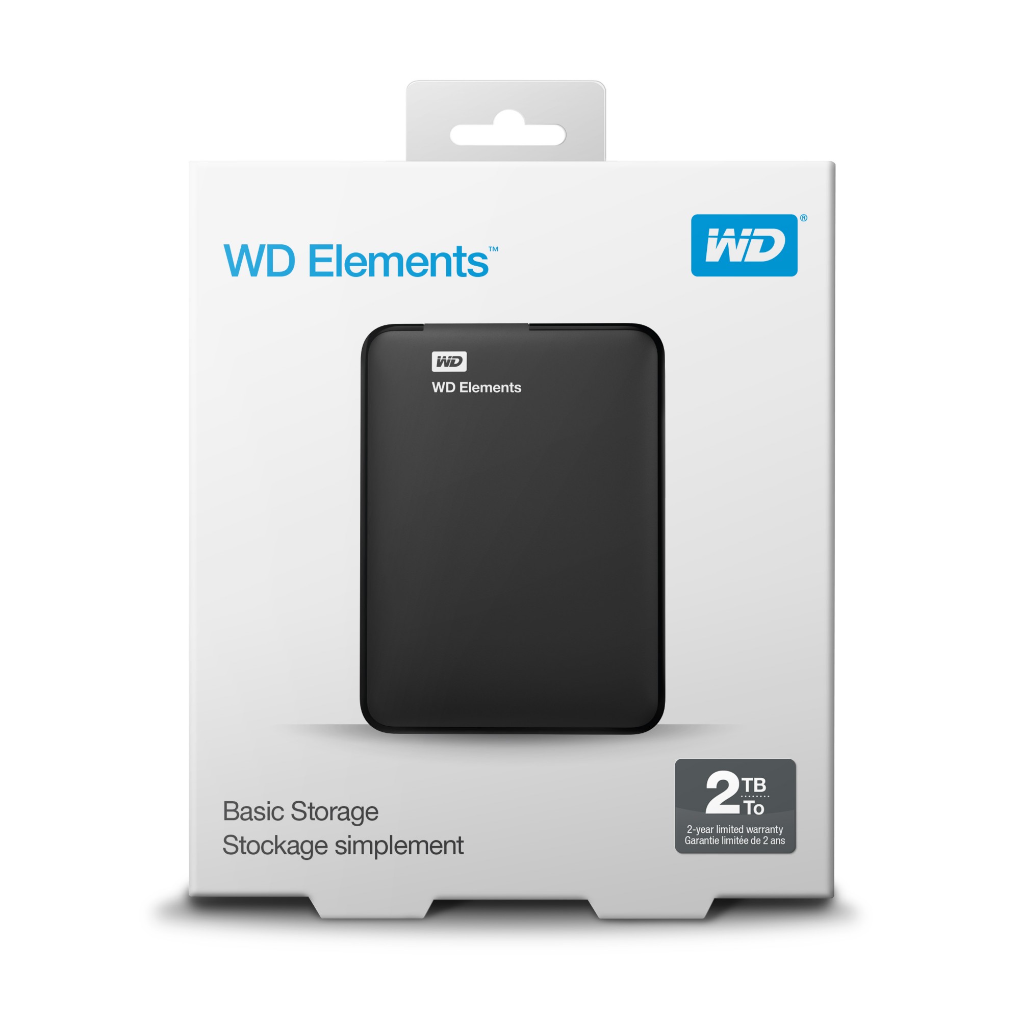 Western Digital Elements Portable external hard drive 2 TB 5400 RPM 2.5" Micro-USB B 3.2 Gen 2 (3.1 Gen 2) Black