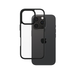 PanzerGlass CARE by ® Flagship Case Transparent Urban Combat w. Black Frame iPhone 16 Pro mobiele telefoon behuizingen Hoes Transparant
