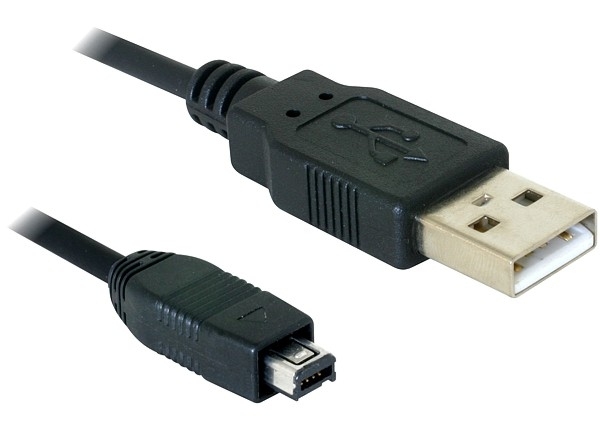 Image of DeLOCK 2.0 mini 4-Pin Hirose 1,5m USB cable 1.5 m USB A USB B Black