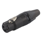 Equip 3-Pole female cable connector, Black