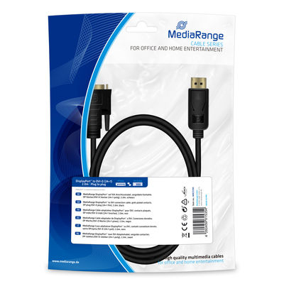 Image of MediaRange MRCS199 video cable adapter 2 m DisplayPort DVI Black