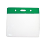 Digital ID Vinyl Badge Green Top Card Holder 91 x 65 mm Landscape - Pack of 100