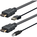 Vivolink PROHDMIUSBAB5AMP video cable adapter 5 m Black