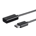 Monoprice 24270 video cable adapter 5.12" (0.13 m) DisplayPort HDMI Type A (Standard) Black