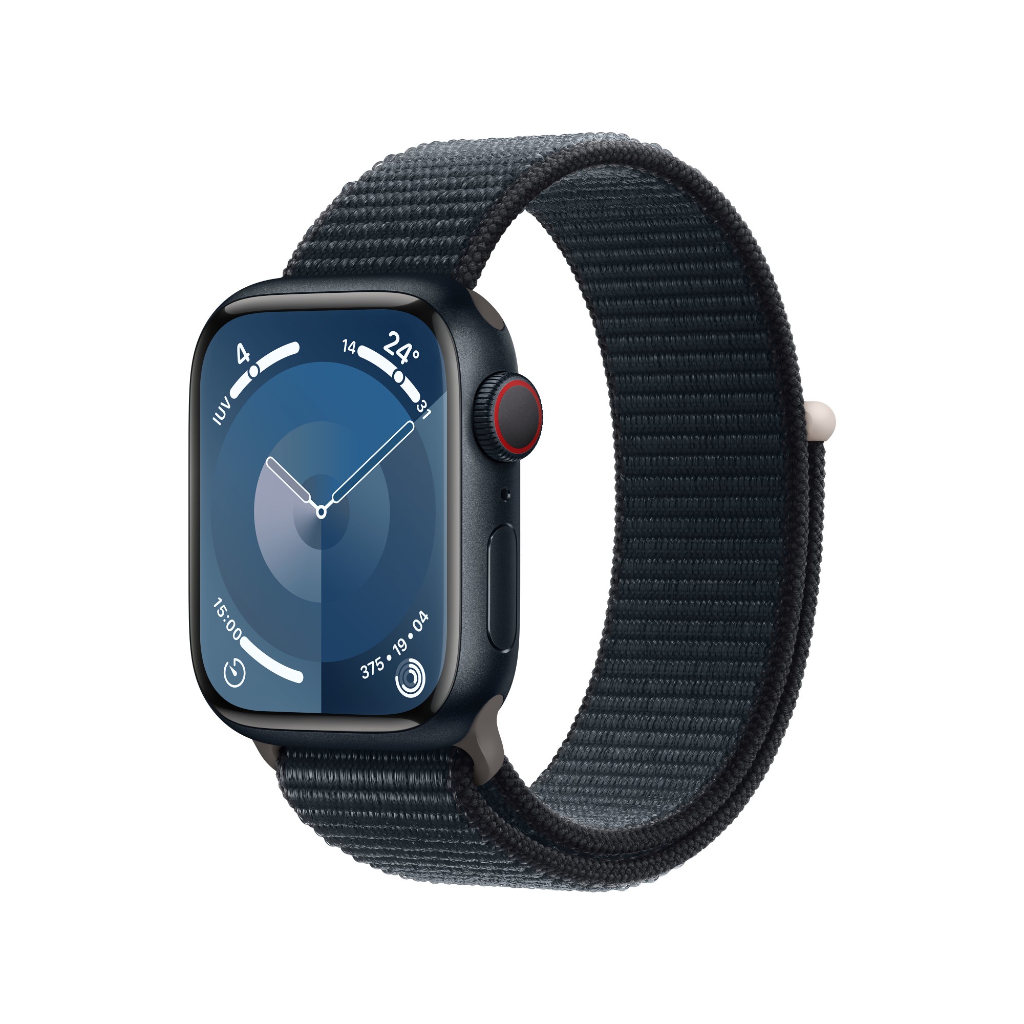Photos - Smartwatches Apple Watch Series 9 41 mm Digital 352 x 430 pixels Touchscreen 4G Bla MRH 