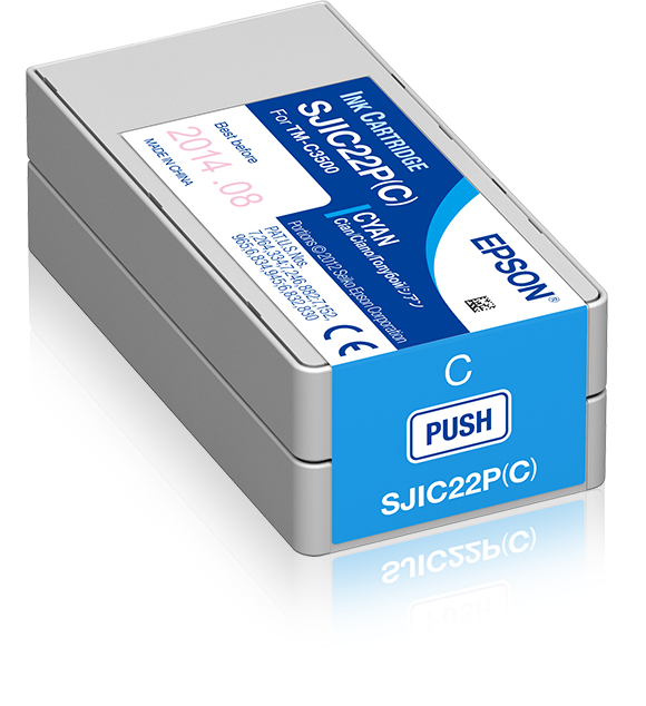 Image of Epson C33S020602/SJI-C-22-P-(C) Ink cartridge cyan 32,5ml for...
