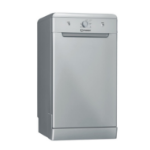 Indesit Freestanding Slimline Dishwasher - Quick Wash - Silver