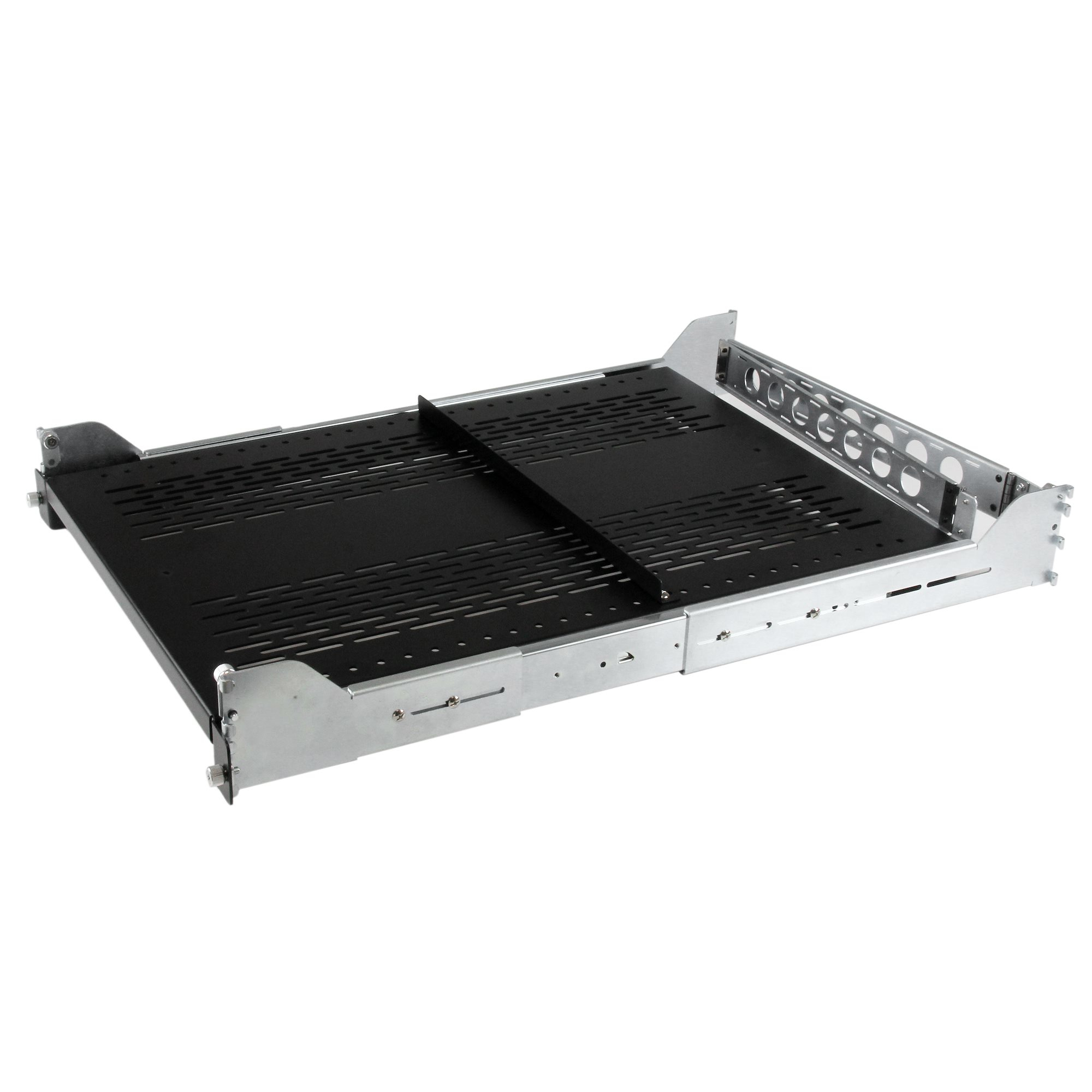 Image of StarTech.com 2U Vented Sliding Server Rack Shelf w/ Cable...