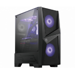 MSI MAG FORGE 100M Mid Tower Gaming Computer Case 'Black, 2x 120mm RGB PWM Fan, 1x 120mm Fan, 1-6 RGB Hub, Tempered Glass Panel, ATX, mATX, mini-ITX'