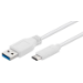 Microconnect USB3.1CA02W USB cable USB 3.2 Gen 1 (3.1 Gen 1) 0.2 m USB C USB A White