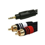 Monoprice 5598 audio cable 70.9" (1.8 m) 3.5mm 2 x RCA Black