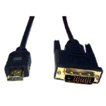 Cables Direct 1.5m HDMI/DVI-D M/M Black