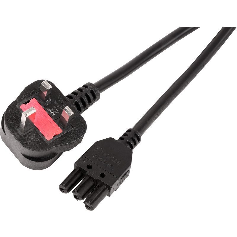 Image of POWERDATA 13A PLUG TO FEMALE 3-POLE CONNECTOR LEAD 3M