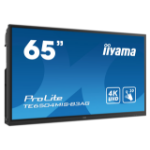 iiyama TE6504MIS-B3AG Signage Display Interactive flat panel 165.1 cm (65") Wi-Fi 400 cd/m² 4K Ultra HD Black Touchscreen Built-in processor iiWare 9.0