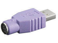 Image of Microconnect USBA-M/PS2-F cable gender changer Violet