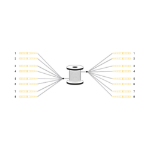 Digitus Pre-assembled Fiberglass Universal Breakout Cable, Single Mode OS2, 8 Fibers, LC/UPC - LC/UPC