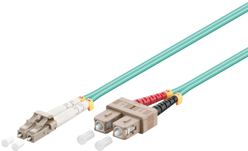 Microconnect LC/PC-SC/PC 3m 50/125 MM fibre optic cable OM3 Blue