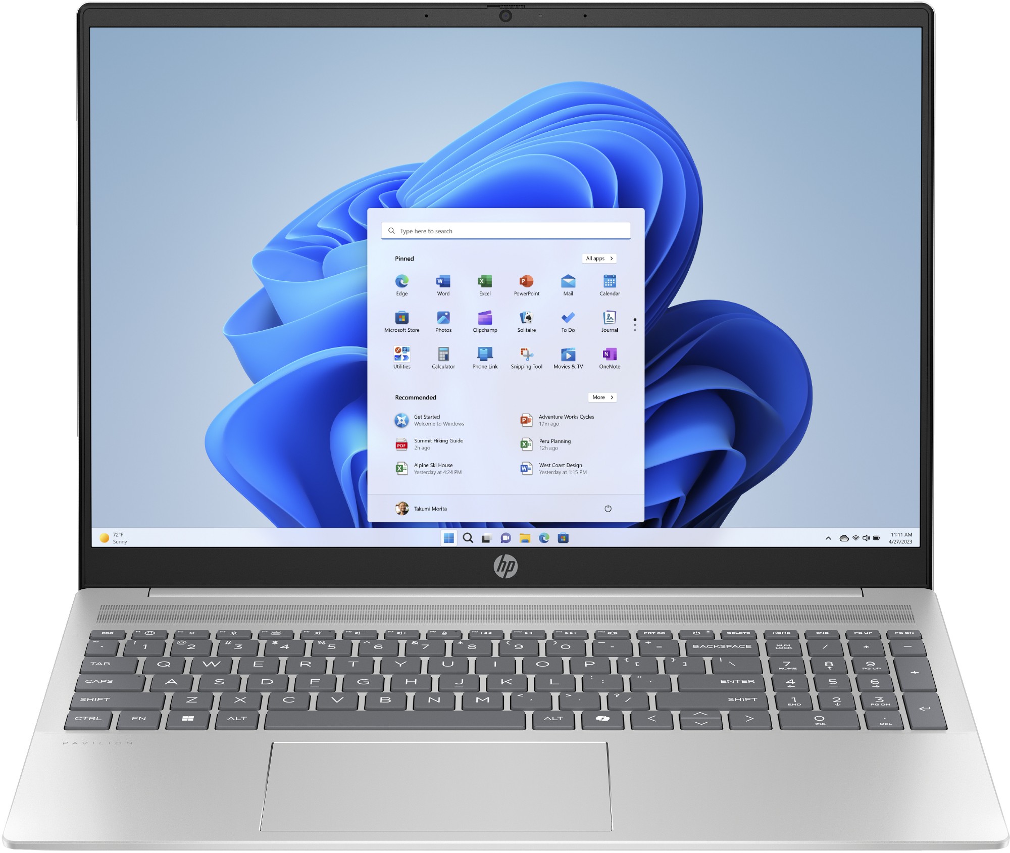 HP Pavilion 16-af0004na Intel Core Ultra 5 125U Laptop 40.6 cm (16") WUXGA 16 GB LPDDR5-SDRAM 512 GB SSD Wi-Fi 6 (802.11ax) Windows 11 Home Silver