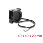 DeLOCK Radial Fan / Blower Fan 12 V DC 40 x 40 x 20 mm with 3 pin fan connector, black