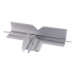 Dataflex Addit cable protector - T-connection 462 - silver