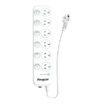Energizer ET-6OSPSSW power extension 0.9 m 6 AC outlet(s) Indoor White
