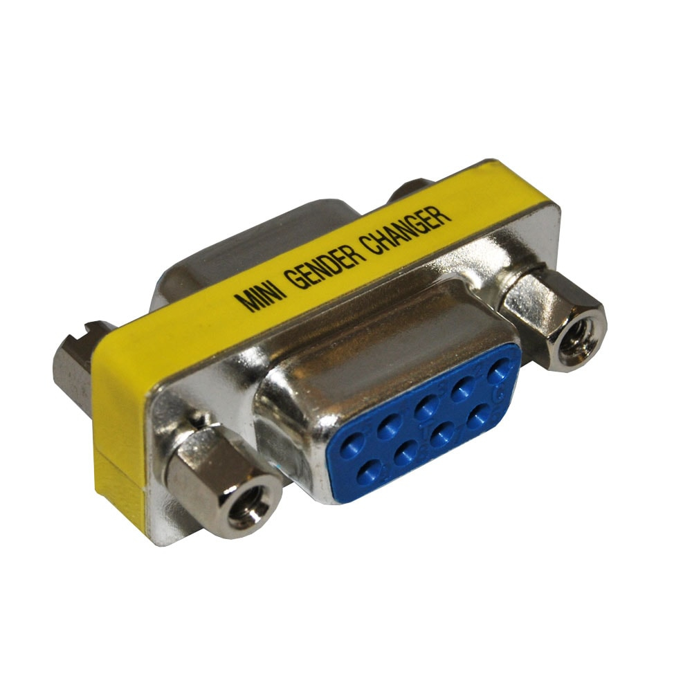 Videk Low Profile DB9F to DB9F Gender Changer