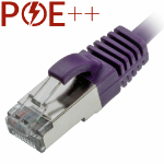 Cablenet 0.5m Cat6a RJ45 Violet U/FTP LSOH 30AWG Slim Snagless Booted Patch Lea