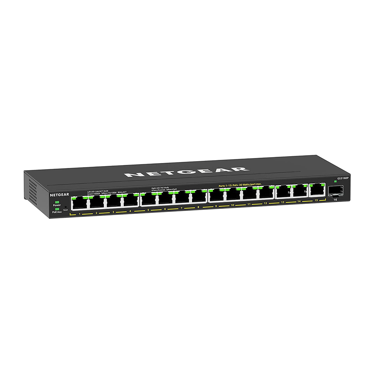 Image of NETGEAR GS316EP-100PES network switch Managed Gigabit Ethernet...