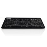 Ceratech AccuMed Glass keyboard USB + Bluetooth QWERTY UK English Black