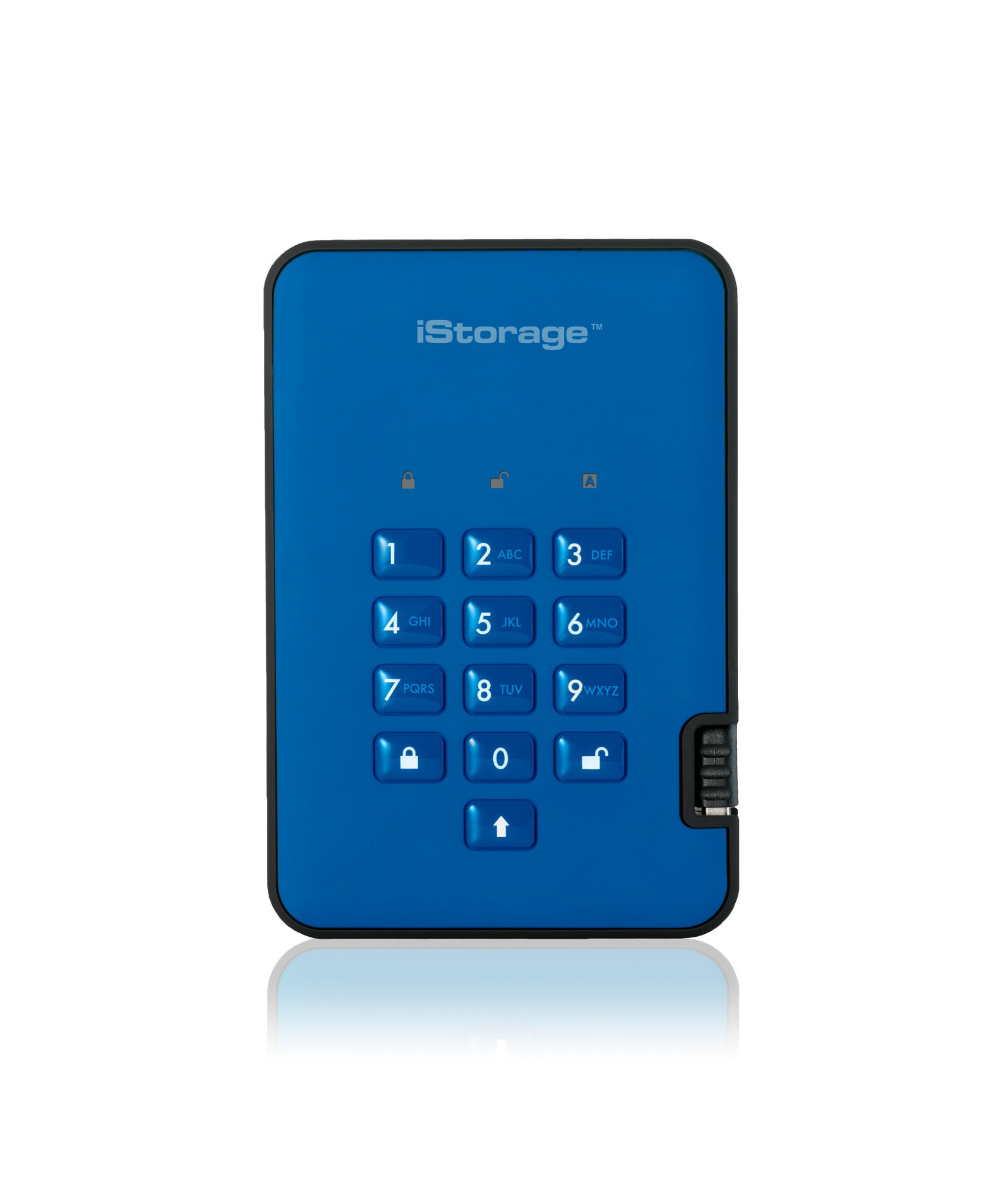 iStorage diskAshur2 256-bit 5TB USB 3.1 secure encrypted hard drive - Blue IS-DA2-256-5000-BE
