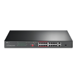 TP-LINK TL-SL1218P | 16 Port 10/100Mbps + 2 Port Gigabit Rackmount Switch with 16 Port PoE+