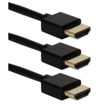 QVS HDT-6F-3PK HDMI cable 70.9" (1.8 m) HDMI Type A (Standard) Black