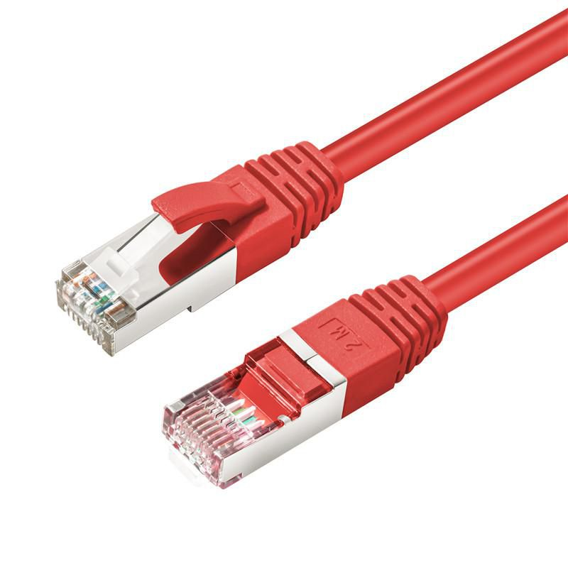 Image of Microconnect MC-SFTP6A0025R networking cable Red 0.25 m Cat6a...