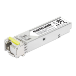 Intellinet Gigabit Fiber WDM Bi-Directional SFP Optical Transceiver Module 1000Base-BX-D (LC) Single-Mode Port, 120 km (75 mi.), BiDi WDM (RX1490/TX1550), MSA-compliant for Maximum Compatibility, Silver
