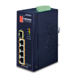 PLANET ISW-514PTF network switch Unmanaged Fast Ethernet (10/100) Power over Ethernet (PoE) Blue