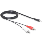 DeLOCK 84000 audio cable 1.5 m 2 x RCA 3.5mm Black