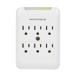 Monoprice 9196 surge protector White 6 AC outlet(s) 120 V