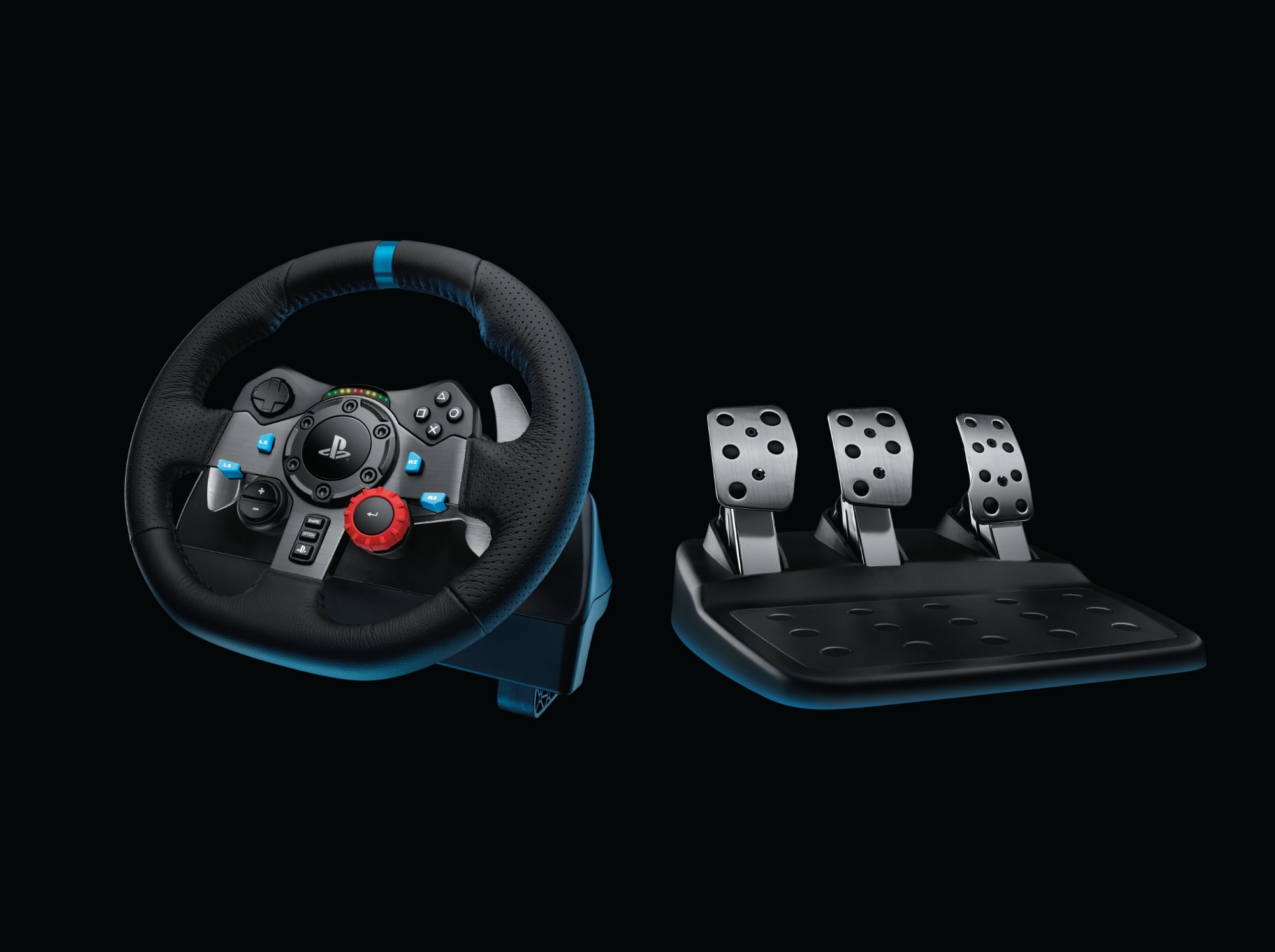 Logitech G G29 Black USB 2.0 Steering wheel + Pedals Analogue ...