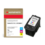 AgfaPhoto APCCL511C inktcartridge 1 stuk(s) Compatibel Normaal rendement Cyaan, Magenta, Geel