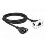 DeLOCK Network Extension Cable for Easy 45 Module S/FTP RJ45 jack to RJ45 jack Cat.6A 2 m black
