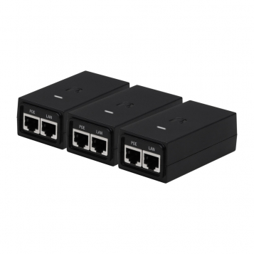3X_POE-24-12W-G UBIQUITI NETWORKS 3-Pack 24V Gigabit POE Power Adapter - POE-24-12W-G (3 Pieces Kit)