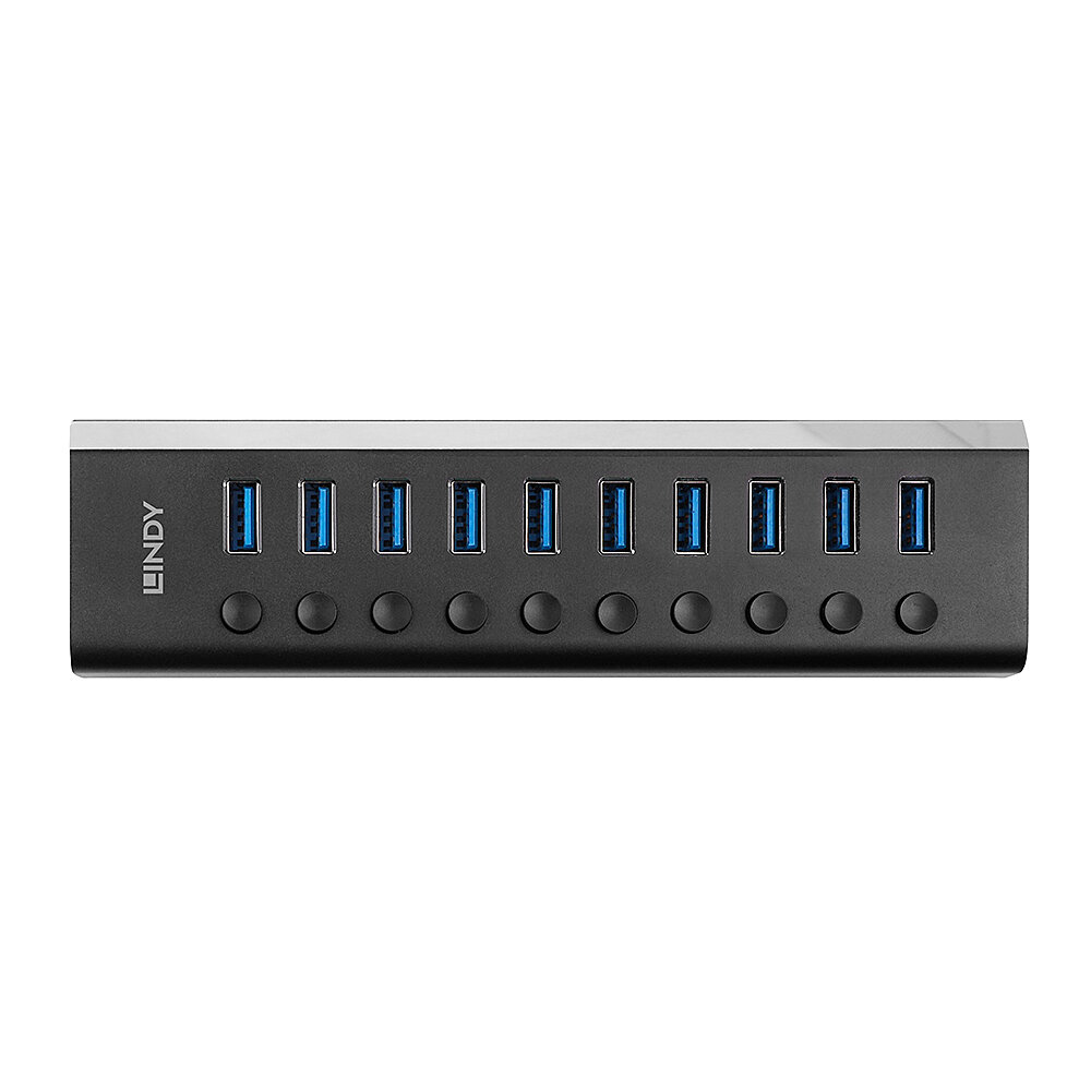 Image of Lindy 10 Port USB 3.0 Hub with On/Off Switches USB 3.2 Gen 1 (3.1...
