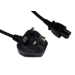 Cables Direct UK Mains Zwart 1,8 m C5 stekker BS 1363