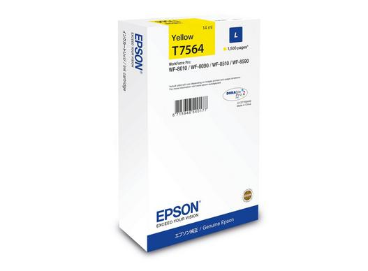 Epson Yellow C13t75644n/T7564 Ink Cartridge 1.5K Pages 14Ml For