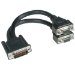C2G LFH-59 Male to 2 VGA Female Cable 0,22 m DMS VGA (D-Sub) Negro