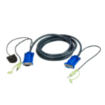 ATEN 2L-5202B video cable adapter 1.8 m VGA (D-Sub) + 3.5mm Black